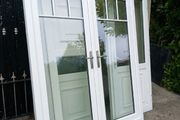 White uPVC French patio doors