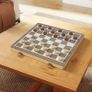 Foldable Games Set, Chess and Checkers, Compact Case, Walnut, Accessories Image 3