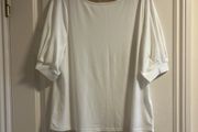H&amp;M white short sleeve top