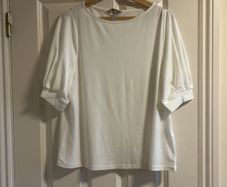 H&M white short sleeve top