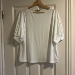 H&M white short sleeve top