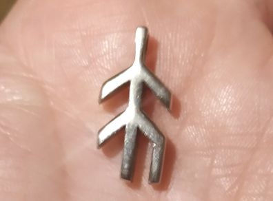 Sterling Silver Rune Pendant