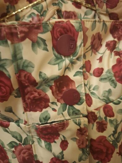 Flower patterned womans raincoat