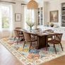 Vintage Washable Rugs Living Room Large 160x230 cm Boho Soft Short Pile Rug Moroccan Carpet Distressed Floral Rugs Non Slip Accent Area Rug for Bedroom Dining Room, Colourful Image 7