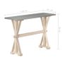 Console Table with Zinc Top 118x35x76 cm Solid Mango Wood Image 5