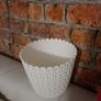 white woven basket effect plant pot Image 2