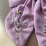 Pink Embroidered Bee & Daisy Hair Bow Image 2