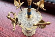 Toledo Swords Cocktail Stick Set of 4 Mini Skewers Brass Vintage  10cm Tall