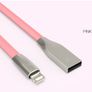 Pink 1m Zinc Alloy Data Sync / Lightning USB Cable for iPhone 7 6 6s Plus 5 Image 3