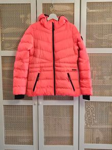 Neon Orange Cars JeansJacket S