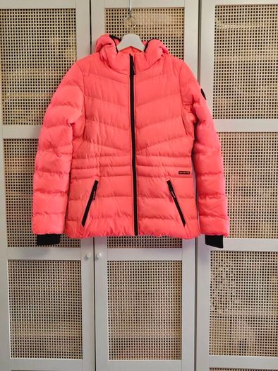 Neon Orange Cars JeansJacket S