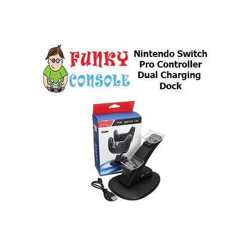 Nintendo Switch PRO Wireless Controller Twin Charging Dock Charge Station.