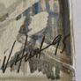 Framed miniature watercolor winter storm from Bray promenade Ireland Co Wicklow. signed Image 10