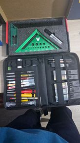 34 Piece Professional Pencil Set & Metric Carpenters Square Set