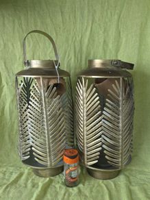 Champagne metal lanterns