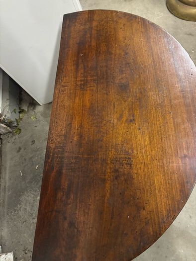 George III mahogany Demi lune