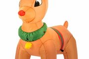Christmas Inflatable Reindeer - Outdoor/Indoor Bright LED Light Up Porch Decoration - Built in Air Compressor - Pegs Included for Garden Use 100cm 3.3ft (FREE POSTAGE)