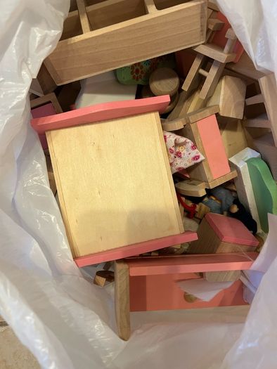 Fully Furnished Wooden Dolls House