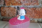 sanrio figure in bath
