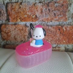 sanrio figure in bath