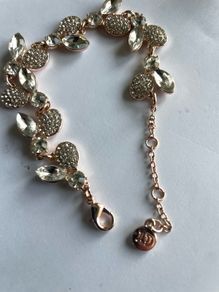 Bracelet  crystal rhinestone gold tone