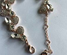 Bracelet  crystal rhinestone gold tone