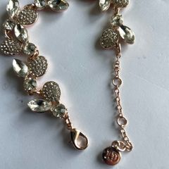 Bracelet  crystal rhinestone gold tone