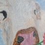 Original acrylic painting on canvas - Cow on a meadow Image 3
