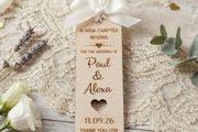 Personalised Wooden Bookmark Favors