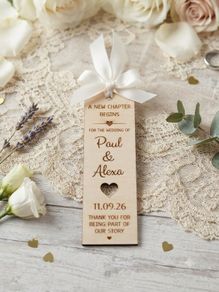 Personalised Wooden Bookmark Favors