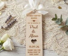 Personalised Wooden Bookmark Favors