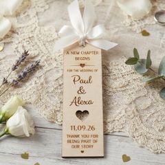 Personalised Wooden Bookmark Favors