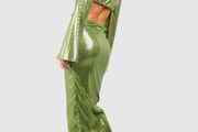 BOOHOO Sequin Flare Sleeve Cut Out Midaxi Dress Size 12!