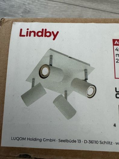 White GU10 Ceiling Light Four Bulb