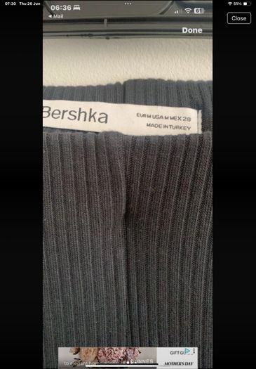 trousers navy Bershka fit & flare trousers medium