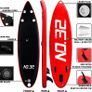 3m Inflatable Stand Up Paddle Board | Inflatable SUP Board Beginner's Surfboard Kit w/Adjustable Paddle | Air Pump w/Pressure Guage | Repair Kit | Premium Leash & Carry Backpack MULTIPLE COLOURS AVAILABLE (FREE SHIPPING) Image 3