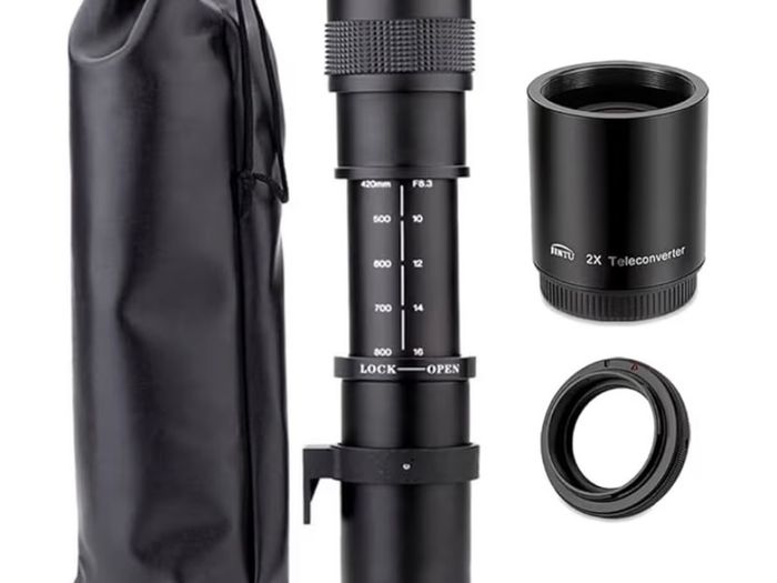 Telephoto Lens Manual Zoom For Canon Ef Mount Slr Cameras T7i T6 T6i T6s T7 T8i T3i, T4i, T5, T5i, Sl3 Sl2 Sl1 4000d 1500d 2000d 80d 90d 5d 6d 7d Ii 60d 750d 650d Sl3, 5d, 5d Iv