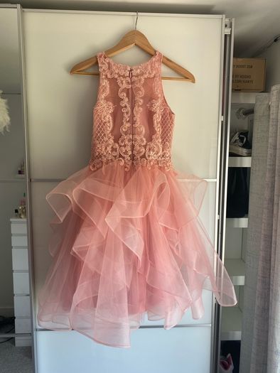 Jjs house pink fitted graduation dress