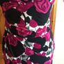 Phase Eight Ladies Black and Cerise Pink Floral Ocassion Dress Size 12 including postage Image 8