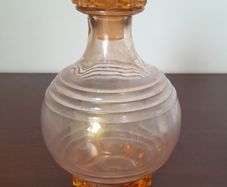 Peach Glass Decanter - Vintage