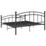 Bed Frame Black Metal 200x200 cm Image 5