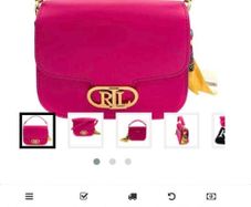 Ralph lauren addie crossbody bag pink leather