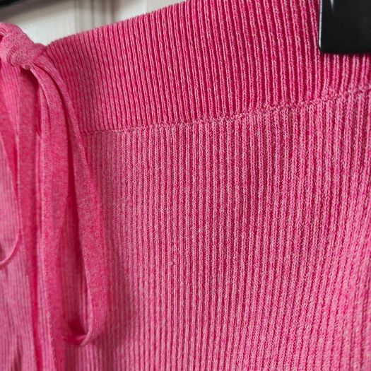 Pink Mini Skirt With Straps At Waist, BERSHKA, size M