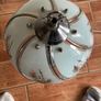 Rare Silver metal Touch  lamp with 6 panels and leaf design Image 4