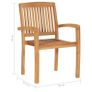 Stacking Garden Chairs 8 pcs Solid Teak Wood Image 2