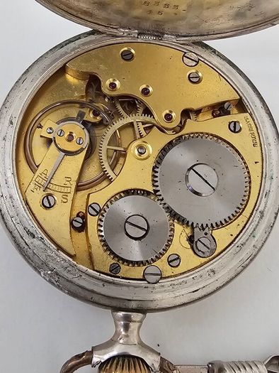 Antique Early 1900s Silver Pocket Watch Swiss made