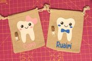 Personalised tooth fairy bag &amp; bottle