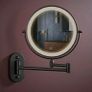 Makeup Cosmetic Vanity Mirror Bathroom Dressing Room Vanity Table Dual LED Battery USB Charging Black Chrome Brushed Vintage Gold Image 3