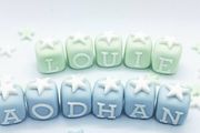 sugar paste personalized letter blocks