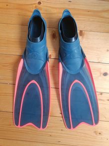 Swimming/Diving Fins - EU 38/39 - Blue/Coral Pink